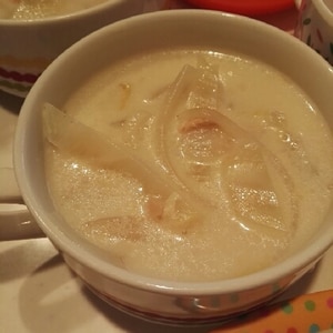 白菜と大根の豆乳スープ(o^^o)